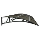 vidaXL Skjermtak svart 400x100 cm polykarbonat
