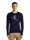 Icebreaker Merino 200 Oasis Ullundertøy Herre Langermet Crewe Midnight Navy L