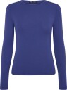 Mango Long Sleeved Fitted T Shirt   MEDIUM BLUE   L