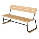 Grythyttan Stålmöbler Sofa 3 Oljet eik / Svart
