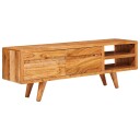 TV skap med hylle med dør Brun 110 x 30 x 40 cm Solid akasietre