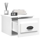 vidaXL Veggmonterte nattbord 2 stk hvit 41,5x36x28 cm
