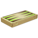 JeuJura Game - Backgammon - Khaki green - ONE SIZE