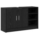 Vaskeskap Svart Eik 90x29x55 cm Konstruert Tre