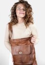 Re:Designed by Dixie 1656 Urban stor skulderveske i skinn Walnut