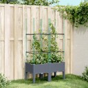 Plantekasse med espalier grå 80x40x142,5 cm PP