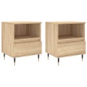  Nattbord 2 stk sonoma eik 40x35x50 cm konstruert tre 8721012109940