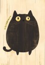 Chubby Cat Curiosity Whimsical Feline Art Plakat Plakat / 40x50cm