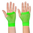 Boland Party Partners 80-talls UV fingerløse nettinghansker korte neongrønn One size 02986
