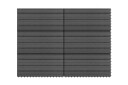 Terrassebord 6 stk WPC 60x30 cm 1,08 m² svart   Svart