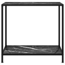 vidaXL Konsollbord svart 80x35x75 cm herdet glass