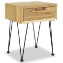 vidaXL Nattbord 40x30x50 cm massiv teak