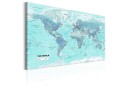 Tavle World Map: Sky Blue World 120X80 Artgeist sp. z o. o.