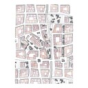 Born in Sweden  Sweden from above kjøkkenhåndkle city 50x70 cm rosa