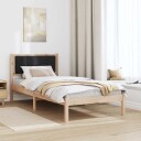 Sengeramme med Polstret Hodegjerde Svart 90 x 190 cm