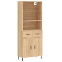 vidaXL Highboard sonoma eik 69,5x34x180 cm konstruert tre 8720845499549