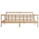  Sengeramme med madrass 200x200 cm heltre furu 3306588
