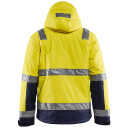 Vinterjakke varsel gul/marineblå