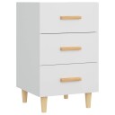 vidaXL Nattbord hvit 40x40x66 cm konstruert tre