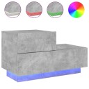  Nattbord med LED betonggrå 70x36x40,5 cm 8721012253643