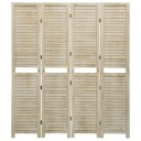 vidaXL Romdeler 4 paneler 140x165 cm heltre keisertre