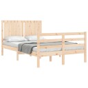 vidaXL Sengeramme med hodegavl 4FT small double heltre