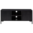 vidaXL TV-benk svart 110x35x48 cm gjenvunnet heltre furu