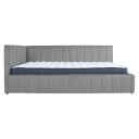 Seng HOME4YOU Jasper 90x200 cm med madrass Harmony Uno 106x40xh76 cm Eik   grå