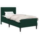 vidaXL Sengeramme med madrass Mørkegrønn 90 x 190 cm Fløyel