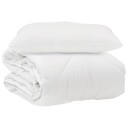 vidaXL Dyne med pute 2 stk. Hvit Mikrofiber