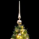 vidaXL Kunstig juletre med 150 LED kulesett og flokket snø 120 cm