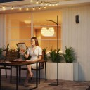 Solar gulvlampe rotting solcellelamper med lyssensor automatisk solar lys i boho stil IP44 vanntett solar lampe utendørs lampe s