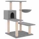 Vidaxl Kattetre Med Klorestolper I Sisal Lysegrå 82.5 cm