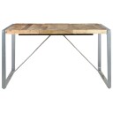 vidaXL Spisebord 140x140x75 cm grovt mangotre