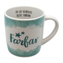 Verdens Beste Farfar Hvitt og Turkis Krus med Tekst