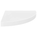 vidaXL Flytende vegghylle h?yglans hvit 35x35x3,8 cm MDF