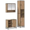 vidaXL Baderomsinnredningssett 3 pcs Artisan Eik Konstruert tre