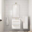 Linn BadØyri Speil Svart Matt / 75x120cm