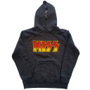 Kiss KISS Unisex Pullover Hoodie: Classic Logo Charcoal Grey