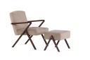 Venture Design Greby lounge lenestol Beige Inkl. fotskammel Beige