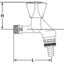 Broen tappeventil 1/2" Nippel/Nippel m/tilbakeslagsventil chrome