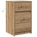  Nattbord med LED Lys Artisan Eik Lagd Tre