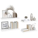 vidaXL Flytende vegghyller 4 stk h?yglans hvit 60x23,5x3,8 cm MDF