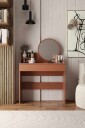 Fabrony sminkebord med speil 90 cm - Sepia