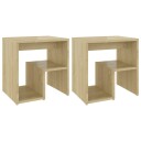 vidaXL Nattbord 2 stk sonoma eik 40x30x40 cm sponplate