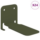 vidaXL Flytende hylle med hylle 24 pcs Olivengrønn 6 x 10,8 x 6,6 cm