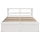  Sengeramme med hodegavl hvit 140x200 cm heltre furu 3306343