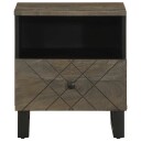  Nattbord 2 stk svart 40x33x46 cm heltre mango 8721158447845