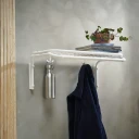 Essem Design Classic Hatthylle enkel 100 cm Hvit Krom