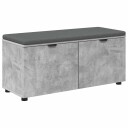 vidaXL Gangbenk BetongGrå 100 x 38 x 46 cm Konstruert treverk og stoff